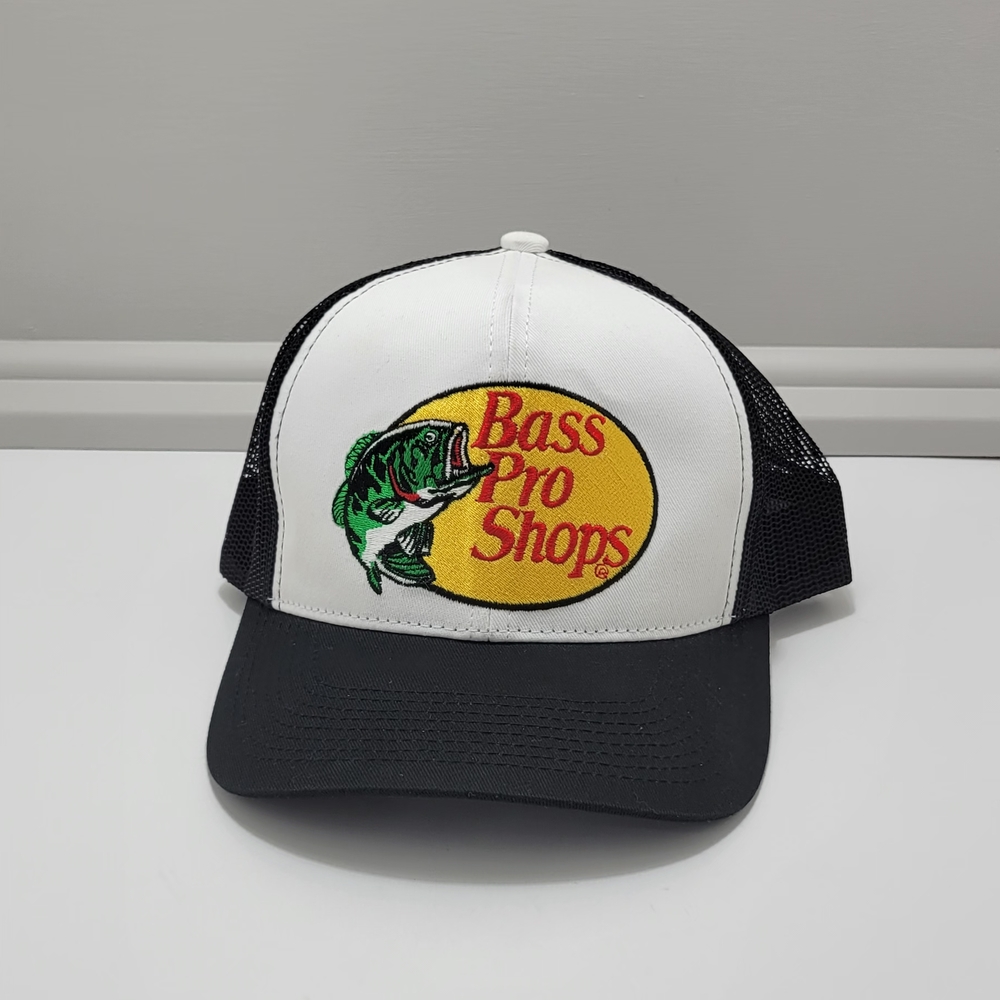 Bass Pro Shops Black and White Trucker Hat